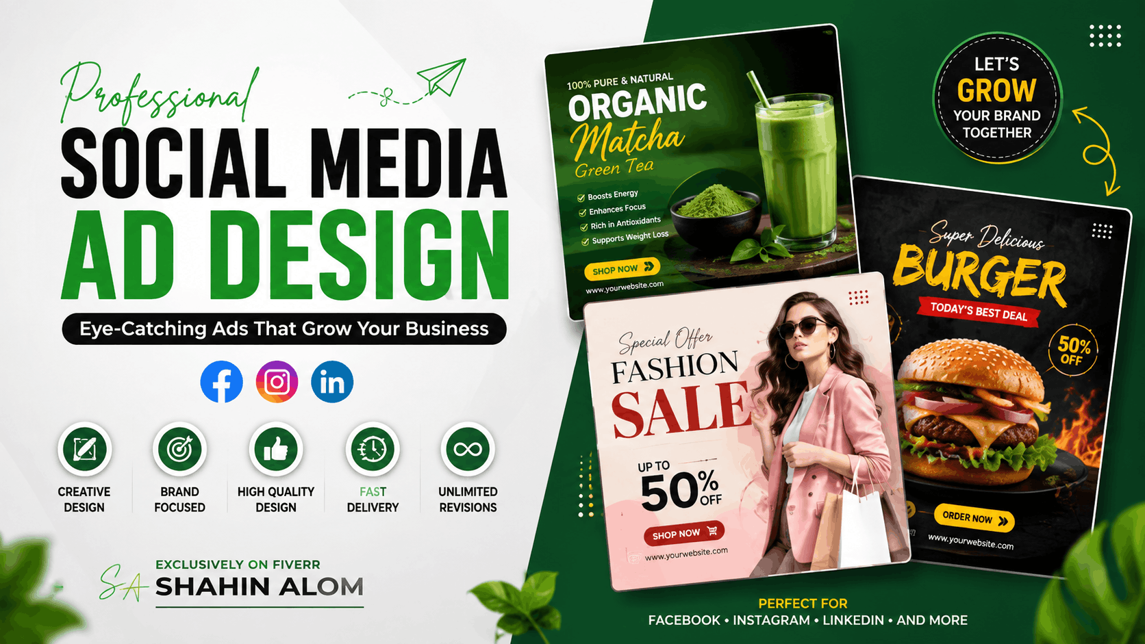 I will design professional social media ads and marketing posts for your business