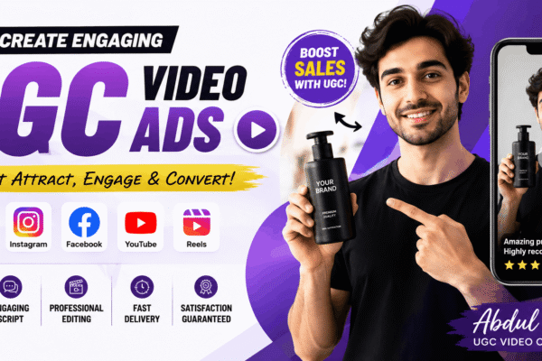 I will create realistic UGC video ads for your brand, product or business